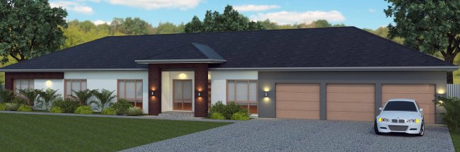 narrow lot 3 bedroom home design